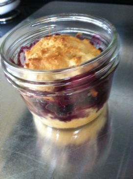 Blueberry cobbler jar
