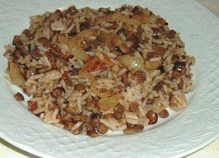 Mjaddara - Lebanese rice and lentils