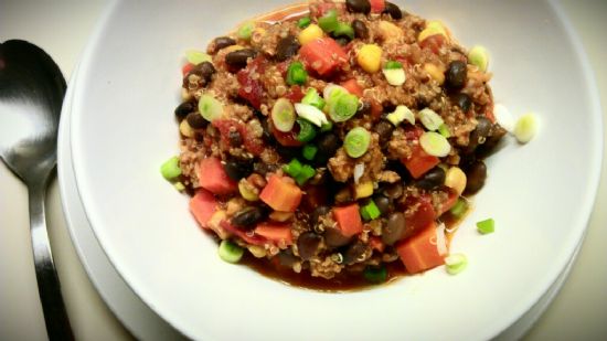 Turkey, Black Bean and Quinoa Chili