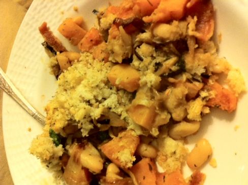 Roasted Butternut and Spinach Cassoulet