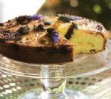 Roasted Lemon Cake with Lavender Syrup