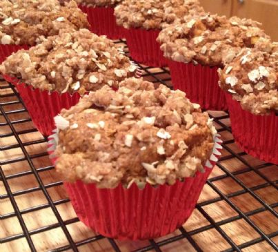 Pumpkin Apple Streusel Muffins