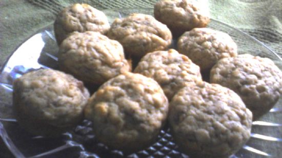Banana nutmeg muffins - 1 mini muffin