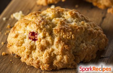 Low-Fat, Whole-Wheat, Fresh Strawberry and Dark Chocolate Scones