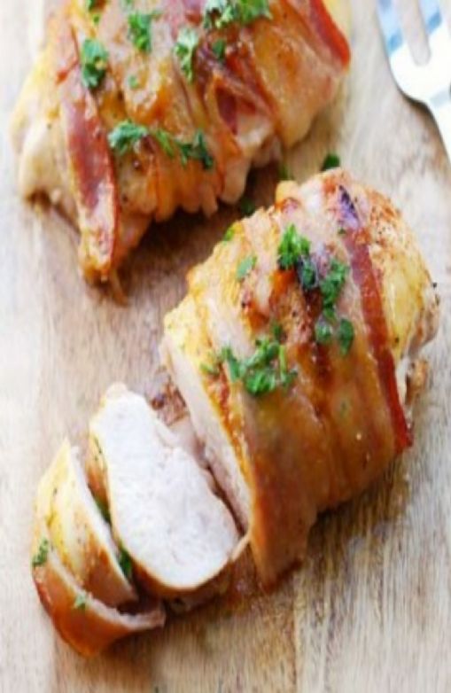 Bacon wrapped chicken breast