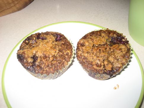 vegan blueberry streusal muffins