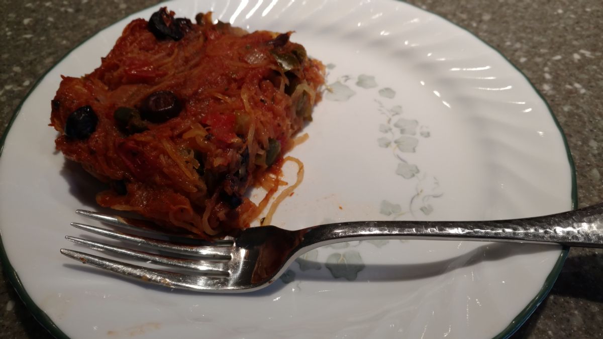 Spaghetti Squash Casserole (vegan)