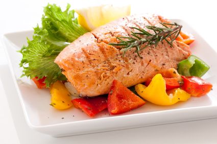 Baked Lemon-Chili Salmon with Tomatoes and Onions