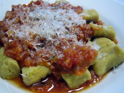 Sweet Potato Gnocchi w/ Lentil Tomato Sauce