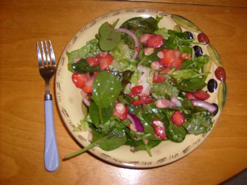 Strawberry, Almond, and Lettuce Salad
