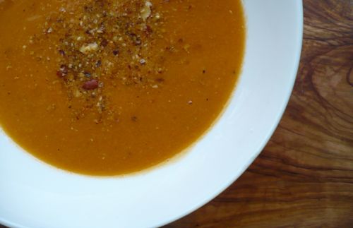 Smoky Red Lentil Soup with Dukkah