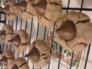 Chocolate Kiss Peanut Butter Cookies