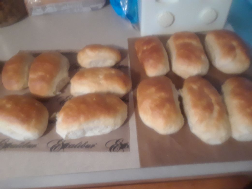 White Sausage Rolls and Dinner Rolls