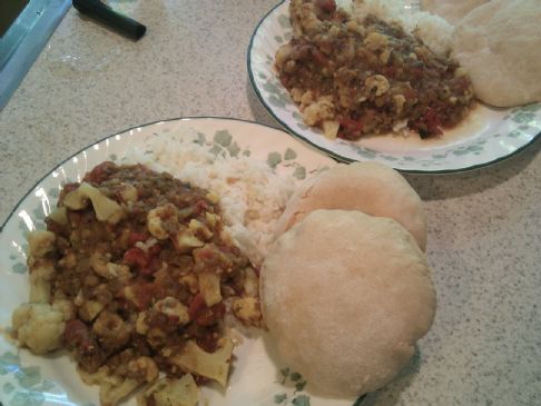 Indian Cauliflower and Lentils