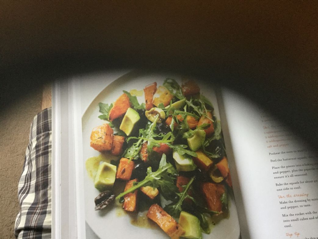 Roasted Squash,olive,avocado and Rocker Salad