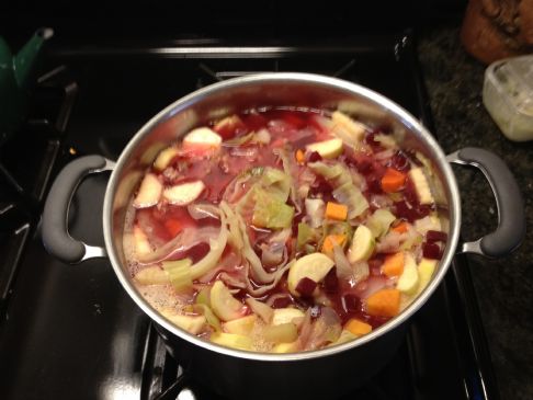 Cabbage-Veggie Soup with Ginger
