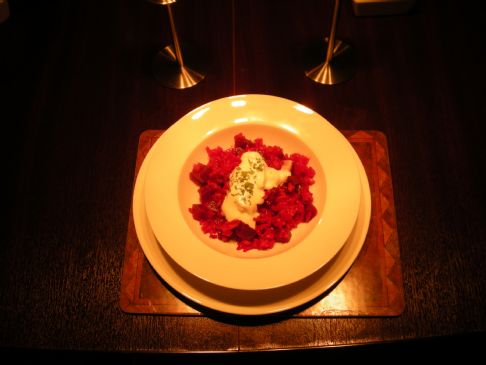 Multi-cooker beetroot risotto