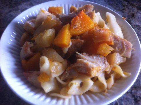 Chicken crockpot with squash and pineapple