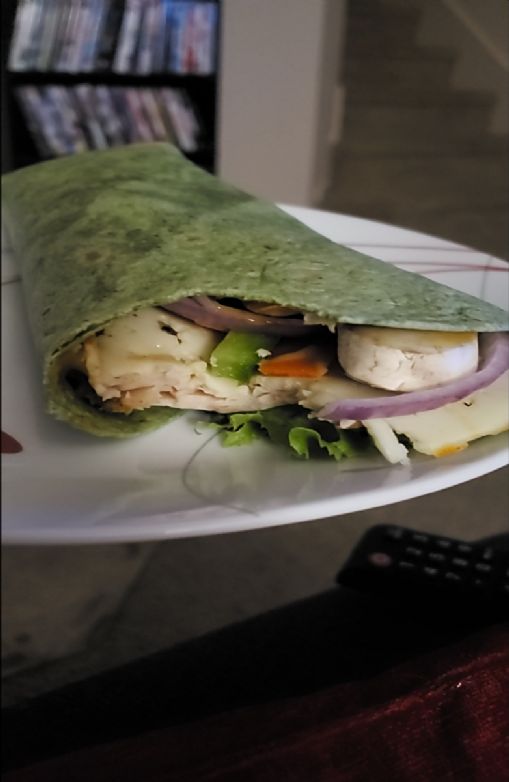 Chicken mushroom Spinach wrap