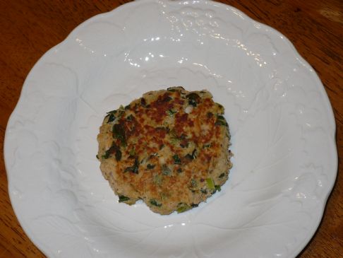 Salmon Patties with Spinach