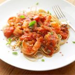 Spaghetti with Tomatoes and Shrimp