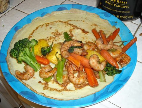 Shrimp and Pineapple Crepes