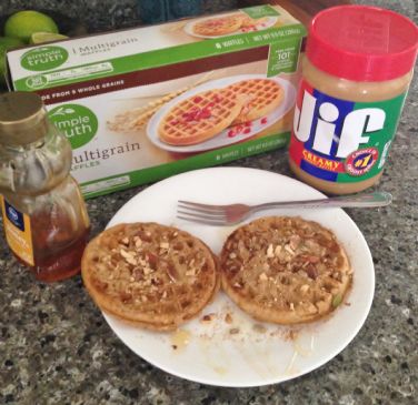 Peanut Buttery Waffle Breakfast