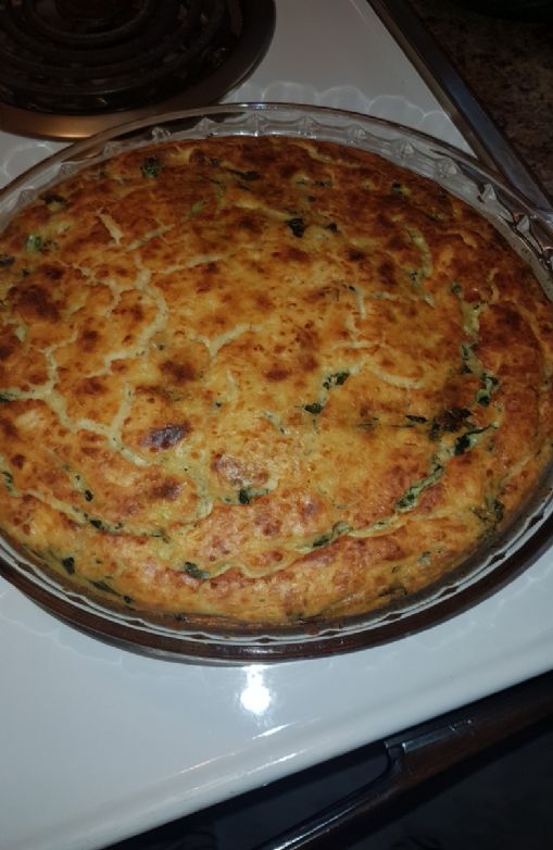 Crustless Spinach, Onion and Feta Quiche