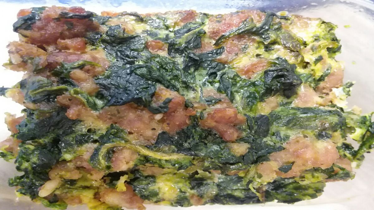 Sausage and Spinach Egg Bake