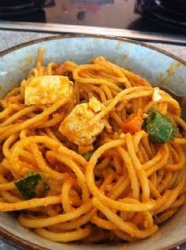 Red Curry Peanut Butter Noodles