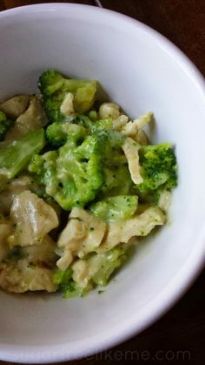 Noodle-less Chicken and Broccoli Alfredo