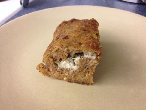 Low Carb Turkey Goat Cheese Spinach Meatloaf