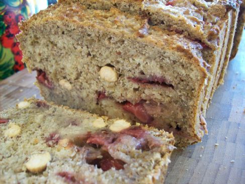 Rhubarb Compote Loaf with Fresh Strawberries