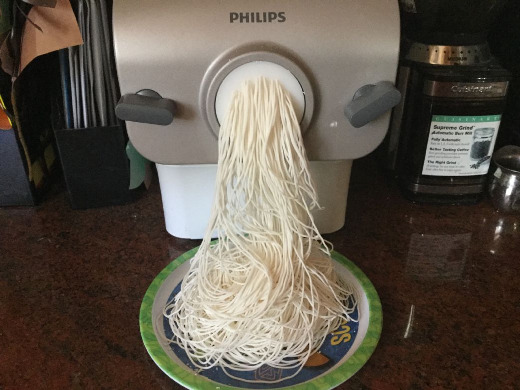 Rice noodles, homemade