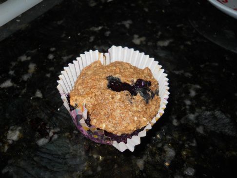 Oatmeal Buckwheat Bran Blueberry Muffins