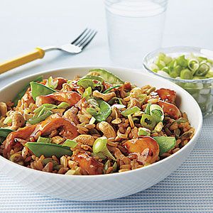 Chicken, Snow Pea and Cashew Rice