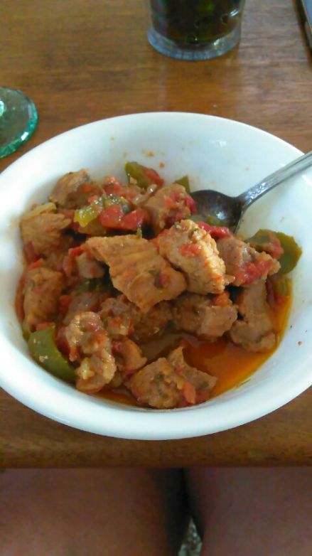 Alligator curry stew