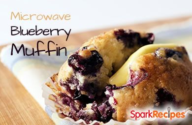 Blueberry Flax Microwave Muffin