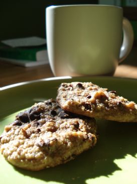 Cashew Almond Chip Cookies and Milk