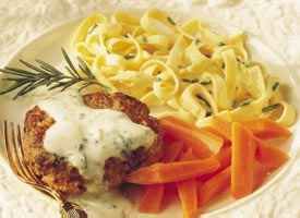 Lamb Burgers with Rosemary-Mint Sauce