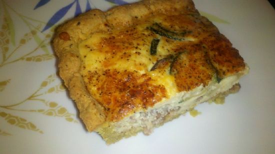 Zucchini Sausage Onion Quiche Filling