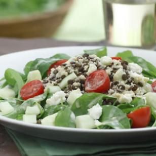 Couscous, Lentil and Arugula Salad with Garlic-Dijon Vinaigrette