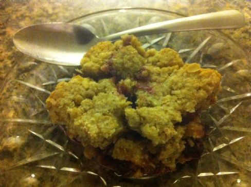 Crumble (blueberries peach and apple