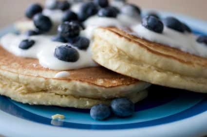 Runner's Oatmeal Blueberry Pancakes