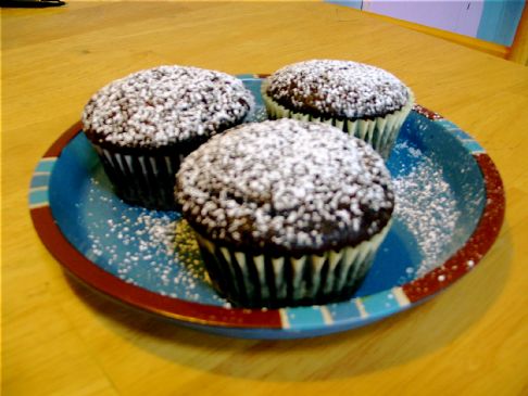 Sugar Dusted Chocolate Cupcakes