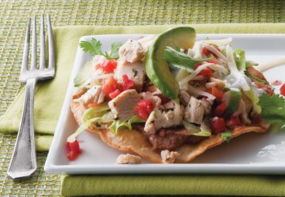 Tequila Lime Chicken Toastadas