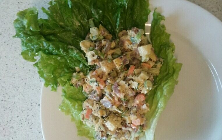 Vegetarian Rainbow Waldorf Salad