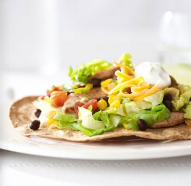 Roasted Corn and Chicken Tostada