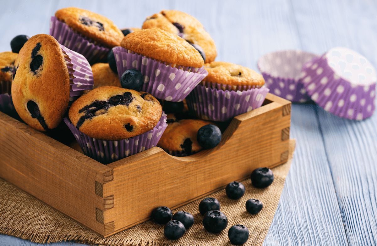 Blueberry Flax Seed Muffins