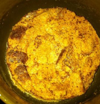 Pumpkin Bread Pudding in the microwave